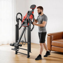 Heavy Duty Inversion Table – 300lbs Capacity Back Stretcher with Dual-Roller Locking Decompression for Shoulders Neck Back Multi-Angle Adjustable Tether Strap