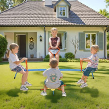 4-Seat Kids Seesaw, 360° Swivel Sit & Spin Teeter Totter, 110 lbs/Seat, 4-Prong Support Legs, Outdoor Toy for Ages 3+