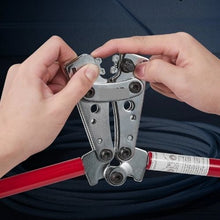 Battery Cable Lug Crimping Tool 10-1/0 AWG Cable Cutter 6 Dies 48 Copper Terminals