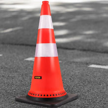 30" PVC Traffic Cones, 8 Pack with Reflective Collars & Weighted Base
