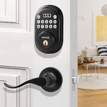 Keyless Entry Door Lock with Handle, Electronic Keypad, Matte Black DS50+L