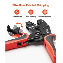 Ratcheting Wire Crimping Tool 22–10 AWG Adjustable Force Quick Release