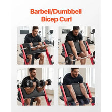 Preacher Curl Bench – 660lbs Max Load Strength Training Equipment Adjustable Weight Bench with Bar Holders for Bicep Isolation Home Gym Fitness