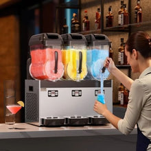 3 x 12 L Commercial Slushy Machine 144 Cups Stainless Steel Margarita Smoothie Drink Maker for Home Party Restaurants