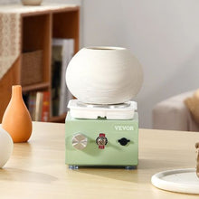 Mini Pottery Wheel 0-320 RPM Detachable Basin 2.56"/3.94" Turntables Electric Ceramic Wheel (Green)