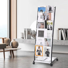 6-Tier Brochure Display Rack with Wheels Floor Stand HS-Z18