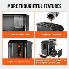 Automatic Espresso Machine with Built-In Grinder 15 Bar