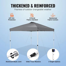 10 x 10 ft Pop Up CanopyTent Silver Coated Tarp with Portable Roller Bag and 4 Sandbags Waterproof and Sun Shelter Gazebo for Outdoor