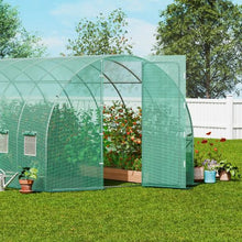 20 x 10 x 7.5' Ft Green Galvanized Frame PE Cover Walk-in Tunnel Greenhouse VV-TG-160-PE