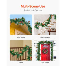 Artificial Christmas Garland with Light String Realistic Xmas Collection for Mantel and Fireplace (9FT)
