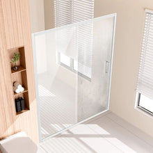 Semi-Frameless Sliding Shower Door 57.7-59 W x 70 H in 1/4 in Clear Tempered Glass NANO Stainproof Stainless Steel Chrome