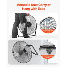 20-Inch Industrial Floor Fans - 4,800 CFM High Velocity 3-Speed Metal Fans with 360° Tilt (2-Pack)
