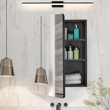 24x30 Inch Medicine Cabinet with Mirror Aluminum Frame 2-Layer Adjustable Shelves Recessed & Wall-Mounted for Bathroom