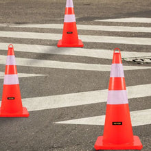 12" x 28" PVC Traffic Cones with Reflective Collars & Weighted Base