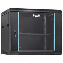 200 lbs Capacity 9U Wall Mount Server Cabinet with Locking Glass Door