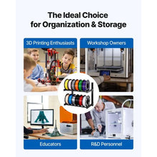 2-Tier 3D Printer Filament Wall Storage Shelf with Wheels