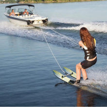 46" Kids Water Skis – Training Combo with Adjustable Bindings Double-Handle Rope & Stabilizer Bar