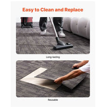 24 x 24 Reusable Carpet Tiles – Modular Soft Padded Squares for 96 sq. ft. DIY Installation in Living Room, Bedroom, Office (Gray & Brown 24 pcs)