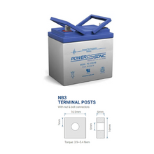 12V 35Ah M6/NB3 Terminal SLA Rechargeable Battery PS-12350 (Pack of 2)
