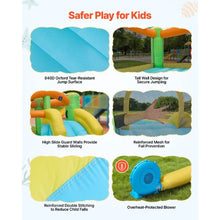 12.5' x 13.1' Inflatable Bounce House with Water Slide Splash Pool & Basketball Hoop – Kids 3-8