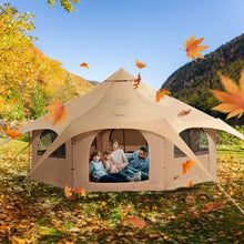 16.4 Ft Canvas Bell Tent – 4-Season Camping Tent for 8 People