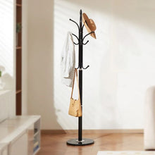 Freestanding Coat Rack with Marble Base & 6 Hooks – Modern Clothes Stand for Entryway Bedroom Office