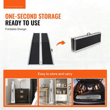 84 Inch Portable Wheelchair Ramp Aluminum Folding Threshold Ramp for Home Steps Stairs Doorways Curbs
