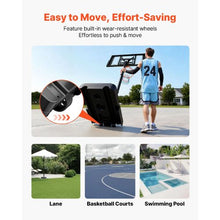 44 inch Portable Basketball Stand Adjustable Basketballs Goal System with Built-in Rolling Wheels for Kids Teens  Adults