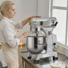 Commercial Food Mixer 18.7L, 1100W 3-Speed Stand Mixer with Stainless Steel Bowl & 3 Attachments