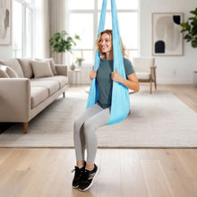 Aerial Yoga Hammock Swing 300 LBS Capacity with Nylon Fabric Daisy Rope and Storage Bag