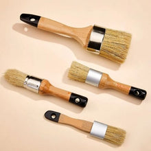 4-Piece Chalk Wax Paint Brush Set Natural Bristle Brushes, For Furniture Acrylic & Milk Paint