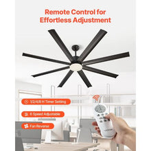 72" Flush Mount Ceiling Fan – Remote, Dimmable, Indoor/Outdoor Use
