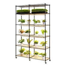 6-Tier Plant Shelf with Grow Light 71in Indoor Plant Stand with Wheels 200W Full Spectrum LED Lights & Timer