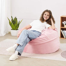 3ft Memory Foam Bean Bag Chair Dutch Velvet Cover (Pink)