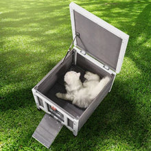 Weatherproof Outdoor Cat House with PVC Door Flaps and Open Roof 21"L x 17"W x 17"H