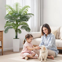 5 ft Artificial Areca Palm Tree with White Tall Planter for Home Office Indoor Outdoor