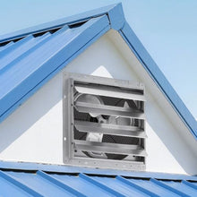 16-Inch Shutter Exhaust Fan 2438 CFM Steel AC Motor with Automatic Louvers