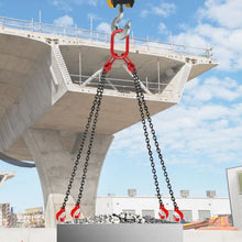 5 T Chain Sling Chains with Hooks for Engine Hoist, Engine Lift Chain with 4 Leg Grab Hooks