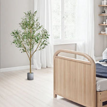 5 ft Artificial Olive Tree with Black Pot Natural Wood Trunk & Realistic Green Leaves and Fruits  for Home Office Living Room