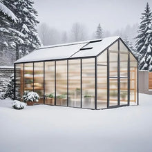 8 x 14' Ft Outdoor Walk-in Greenhouse for Garden Polycarbonate Greenhouse AM037