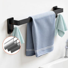 Matte Black 5-Piece Stainless Steel Bathroom Hardware Set 24-inch Towel Bar Towel Rack 2 Robe Hooks Toilet Paper Holder Wall Mounted