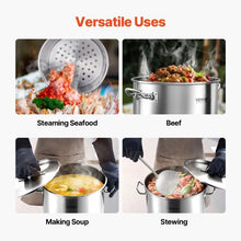 53 QT Stainless Steel Stockpot Cooking Basket for Kitchen SP53QT404003D
