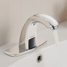 9/16 in Touchless Bathroom Sink Faucet Automatic Sensor Hot/Cold Water Battery Operated Chrome Plated