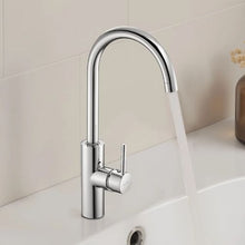 9/16" Touchless Single-Handle Faucet Motion Sensor Hot/Cold Mixer with Swivel Spout Chrome Plated
