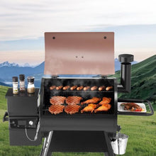 8-in-1 Wood Pellet Grill Smoker 575 sq. in. with WiFi Control LCD Screen Meat Probe 500°F Max Temperature