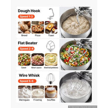 7.4 Qt 500W Stand Mixer 6-Speed Tilt-Head Electric Mixer with Stainless Steel Bowl Dough Hook Whisk & Beater