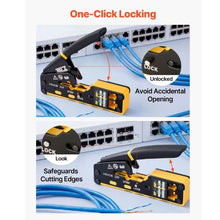 RJ45/RJ11/RJ12 Crimping Tool Kit 4/6/8-Pin 50 Connectors & Boots Cable Tester
