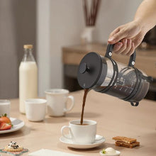 34 oz Borosilicate Glass French Press Coffee Maker (Silver)
