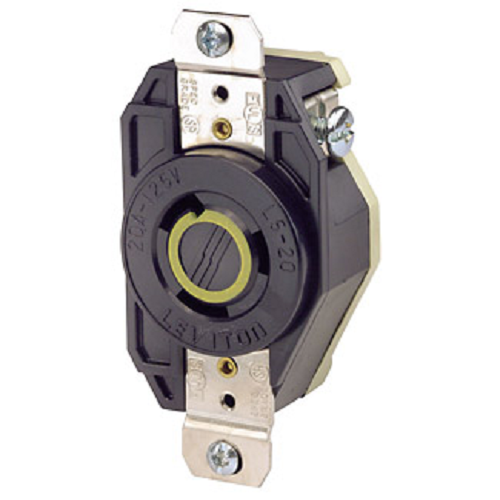 20 Amp NEMA L5-20R Flush Mount Locking Receptacle 2310