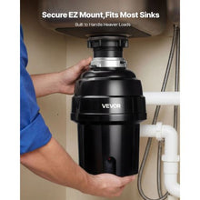 1HP 3500RPM DC Motor Continuous Feed Garbage Disposal with EZ Connect Sound Reduction & Power Cord for Kitchens